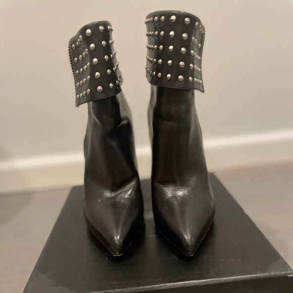 Saint Laurent Studded Ankle Boots - Picture 3 of 4
